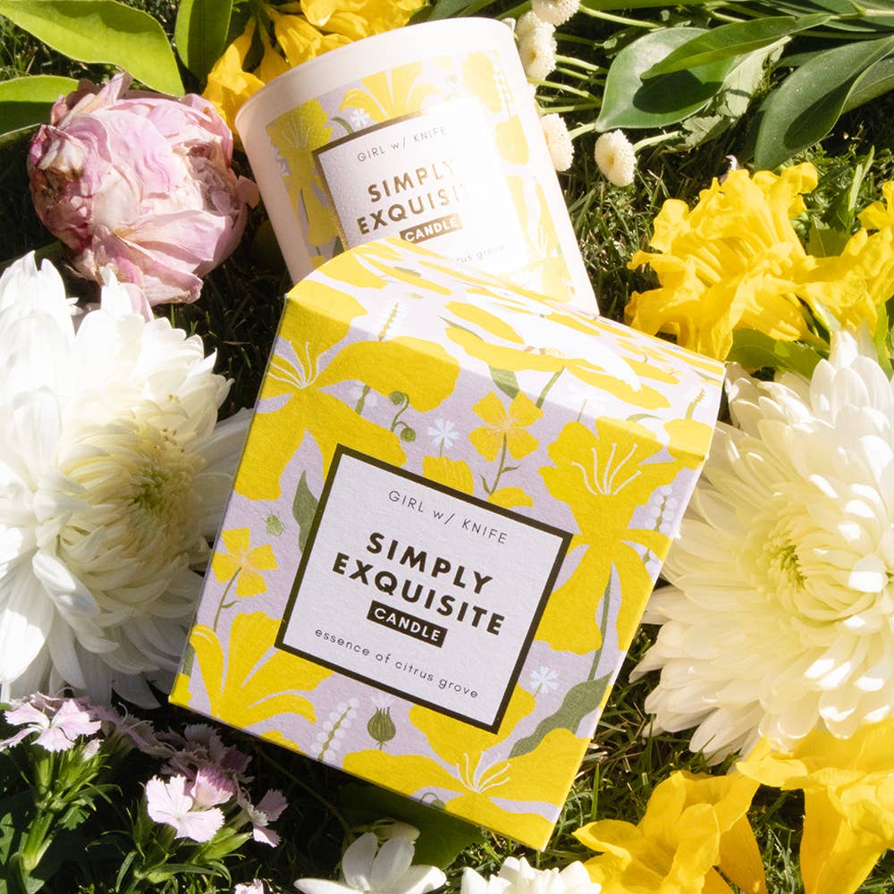 Girl w/ Knife - Vente Bougie en bocal - Bougie Simply Exquisite - Essence of Citrus Grove (soja et coco)3