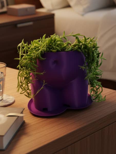 Cheeky Curves Planter with Drip Tray for wholesale by Genetic Designs