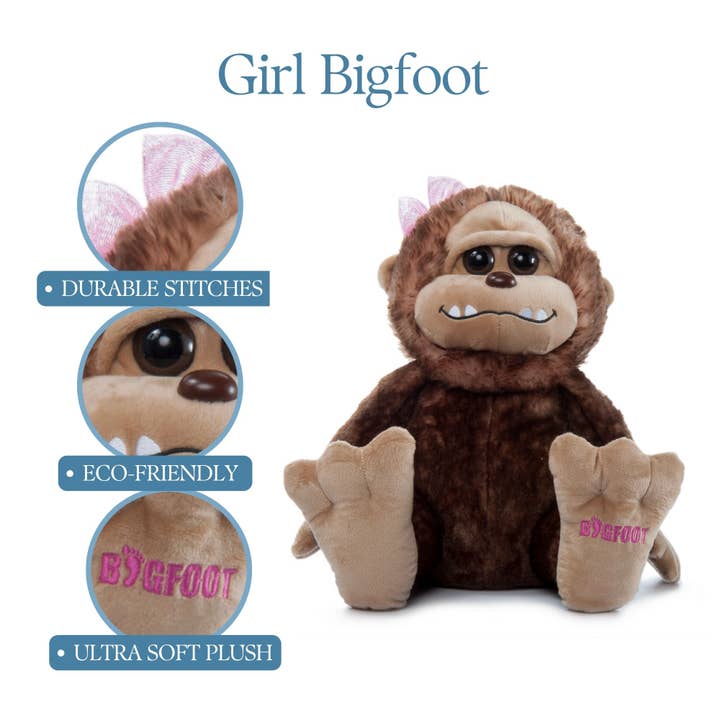 The Petting Zoo - Wholesale Stuffed/Plush Toy - Kids & Baby - 12" (31cm) Wild Onez Bigfoot Girl Mythical2