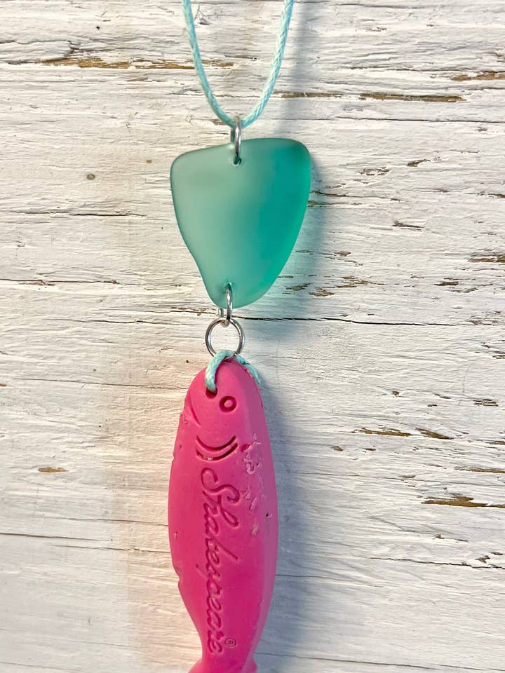 Aqua Lure Necklace for wholesale by Glass Mermaid Makings