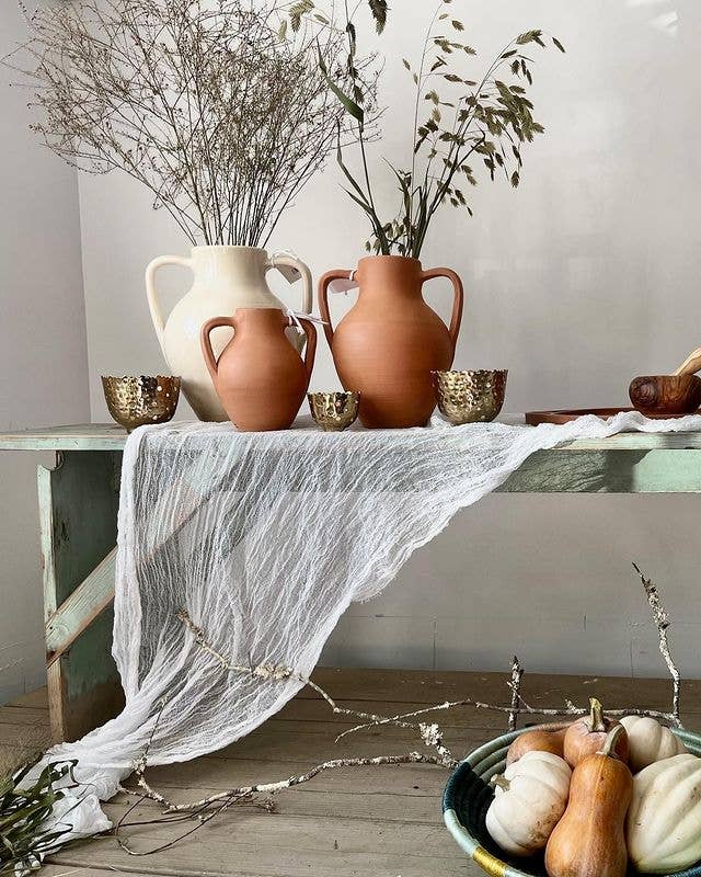 Cerámica Roca Caus - Vendita all'ingrosso Vasi - Vaso tradizionale in smalto ceramico con due manici6