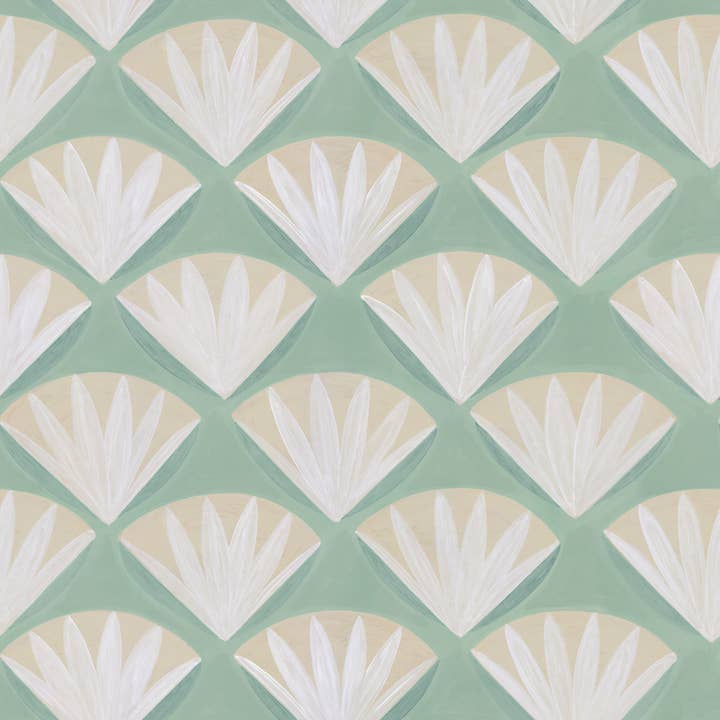 Deco Shell Peel and Stick Wallpaper, 28 sq. ft. for wholesale by Tempaper & Co ®