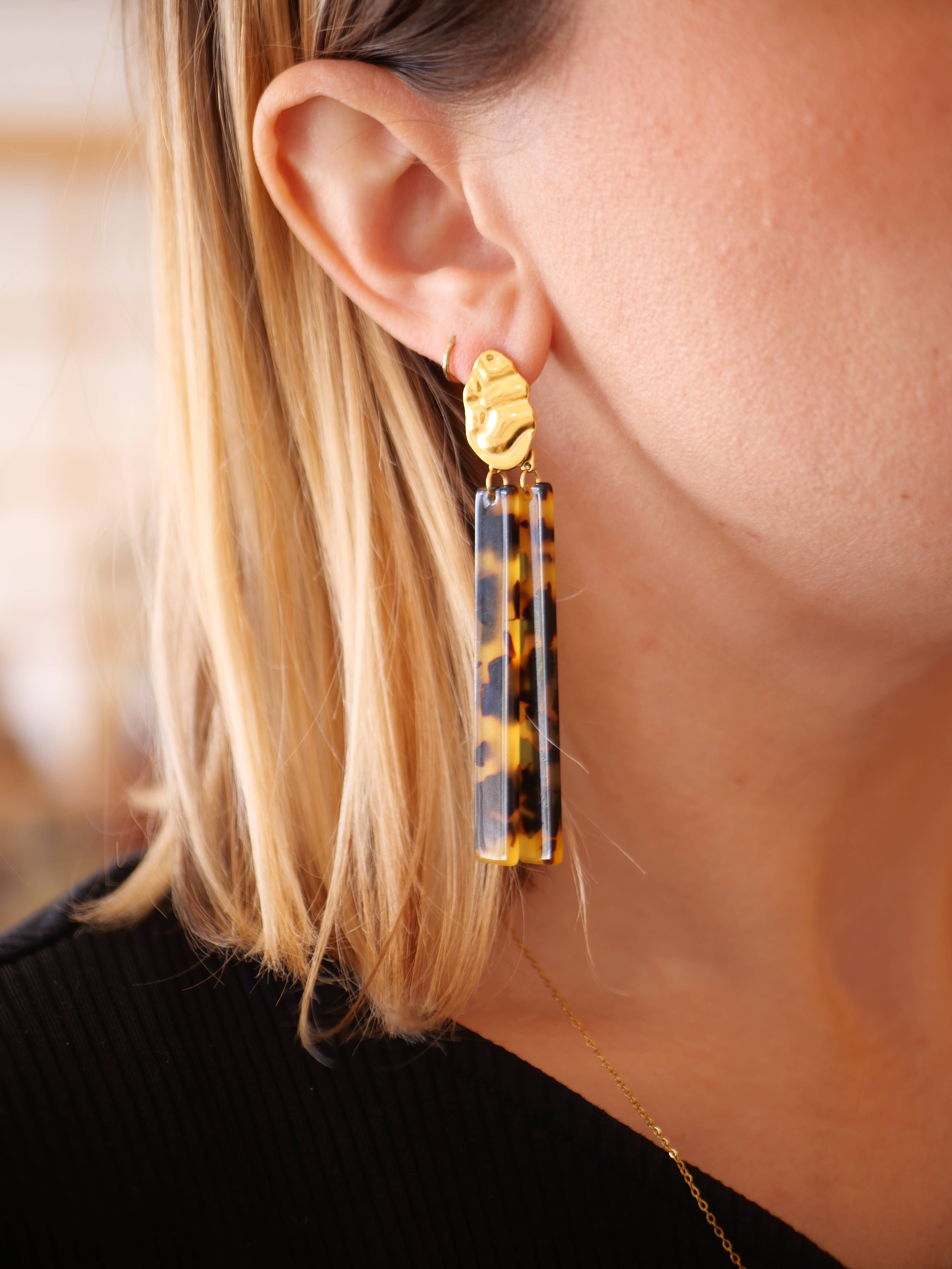 Azeria Création - Vente Boucles d'oreilles pendantes - Boucle d'oreilles Evie1