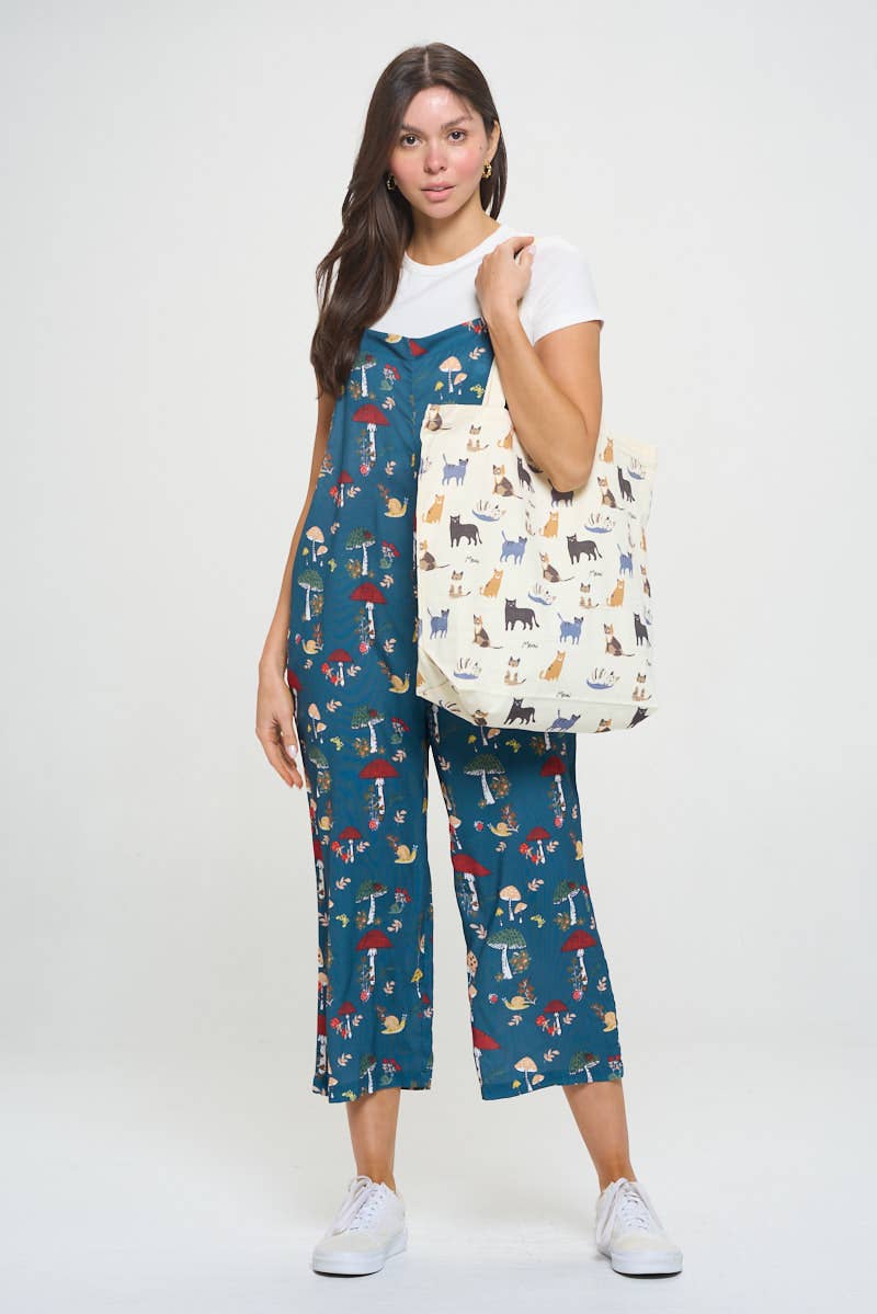 SM WARDROBE - Wholesale Tote Bag - Women's - MEOW CAT  PRINT TOTE BAG4