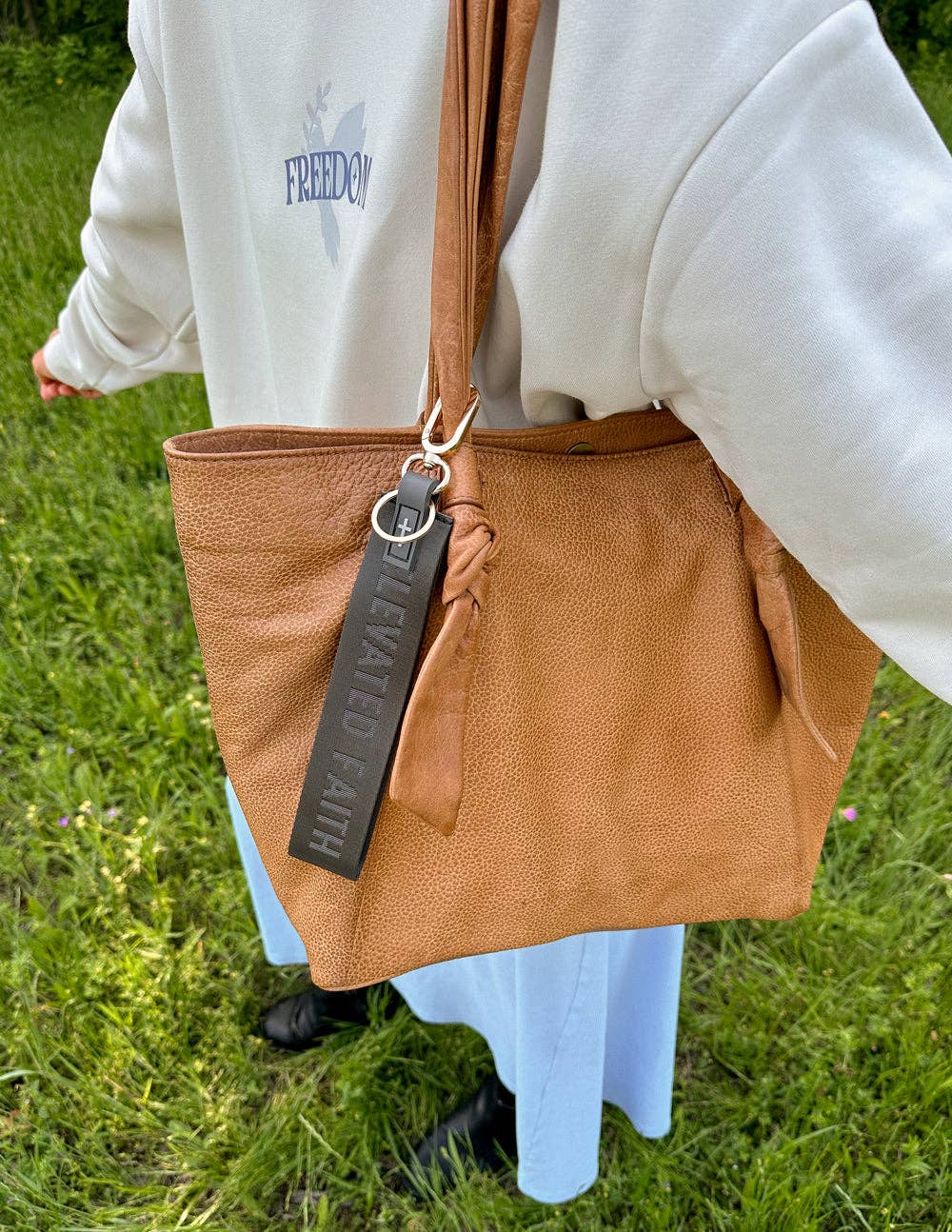 Elevated Faith - Wholesale Keychain - Unisex - Black Oversized Logo Keychain3