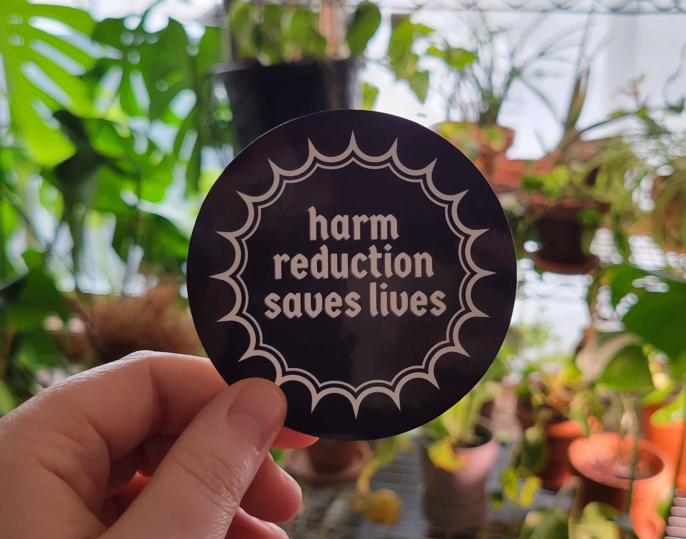 Hawburns Studio - Wholesale Sticker - Harm Reduction Saves Lives Waterproof Recovery Sticker1