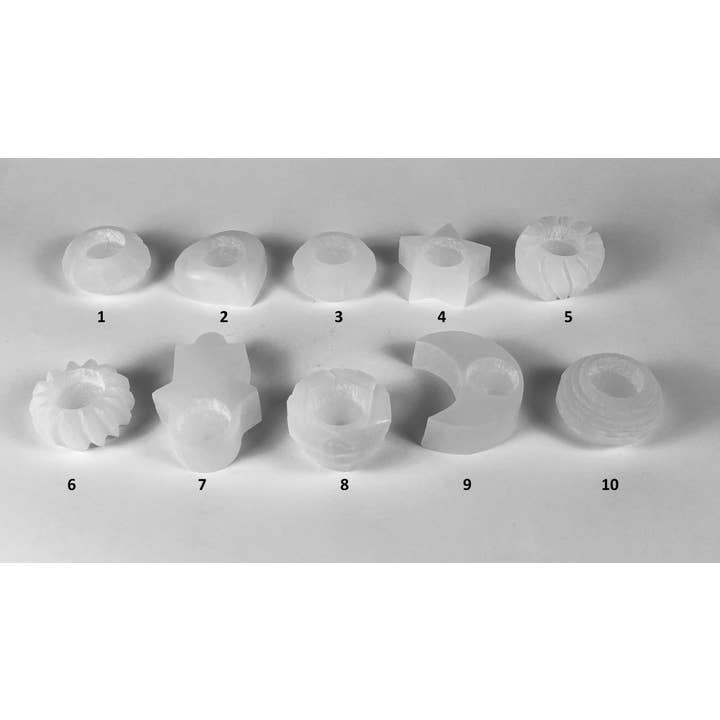 Candelina in selenite (varie forme) per la vendita all'ingrosso da parte di Craftstones