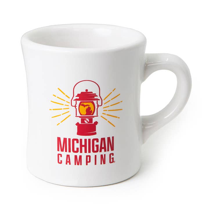 Michigan Camping Röd Lykta Keramikkopp för wholesale av Right On Michigan
