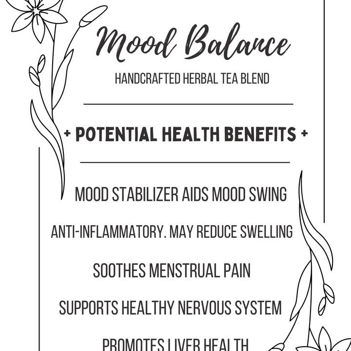 Loveyenergy & Blessings - Wholesale Loose Tea - Mood Balance Handcrafted Herbal Tea Blend 13 Servings3