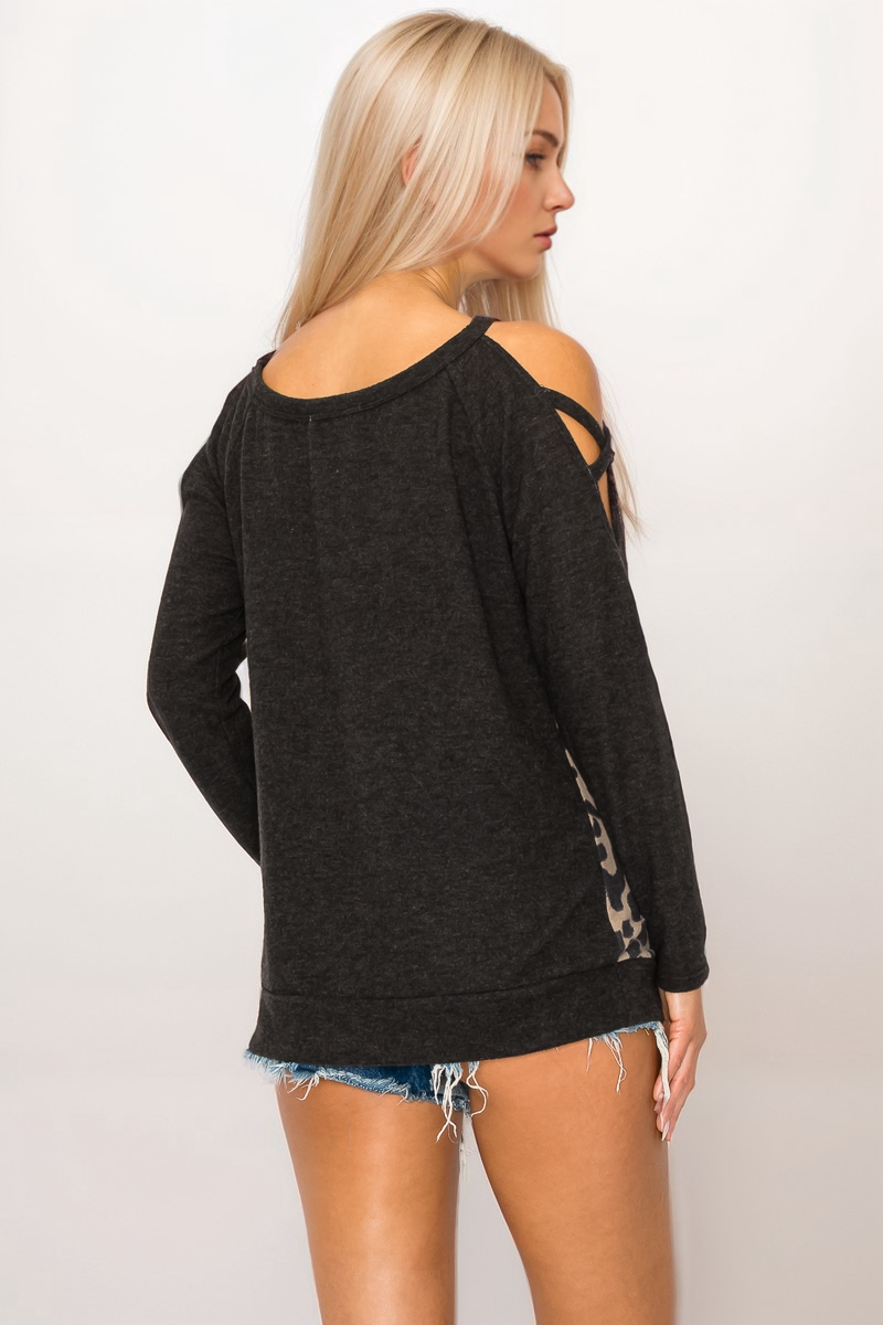 A.gain - Vente Haut en maille – femme - 10766L561 - HAUT À ÉPAULES DÉNUDÉES À IMPRIMÉ ANIMALIER3