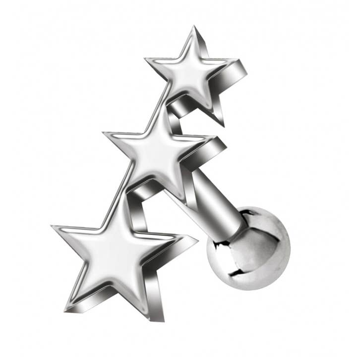 BILANCIERE DRITTO A STELLA - ACCIAIO CHIRURGICO 316L per la vendita all'ingrosso da parte di Bodytrend