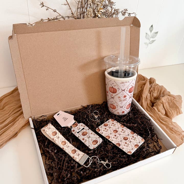 Set di accessori abbinati per scatola regalo autunnale stagione delle zucche per la vendita all'ingrosso da parte di the cute cloud