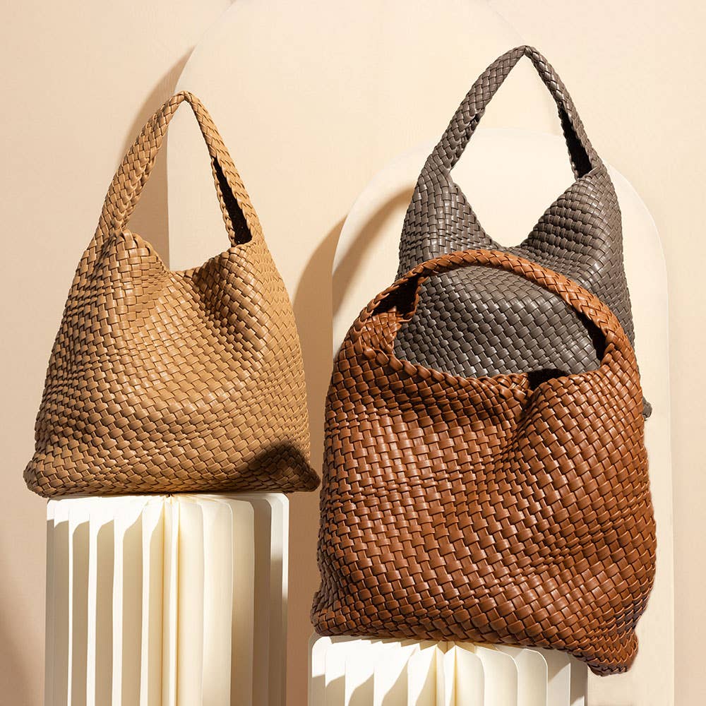 Melie Bianco - Wholesale Shoulder Bag - Women's - Johanna Espresso Recycled Vegan Shoulder Bag Pre-Order 3/1510