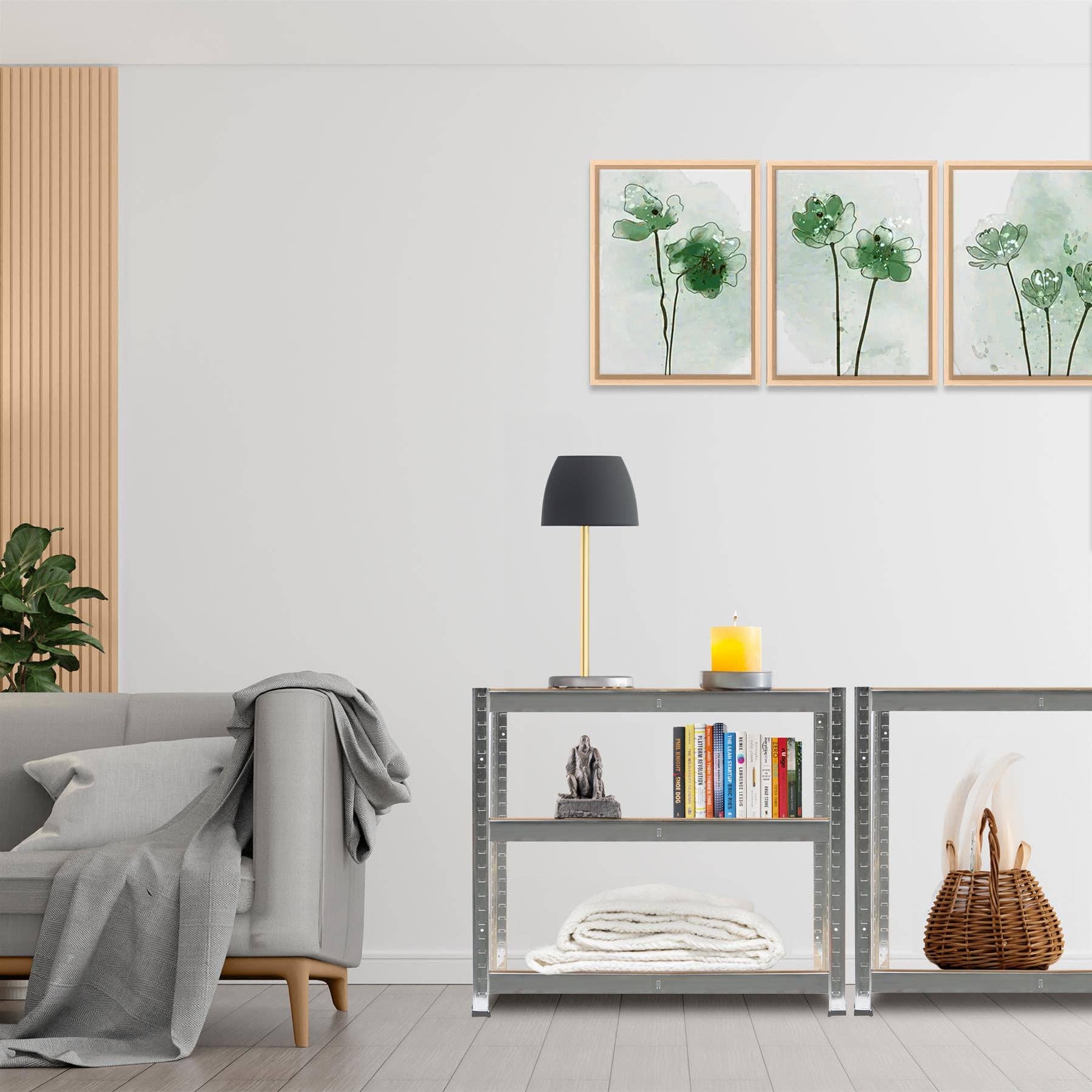 Rinkit Ltd - Vendita all'ingrosso Mensola freestanding - Set da 2 scaffali da garage in acciaio galvanizzato a 5 ripiani - 75 x 30 x 150 cm3