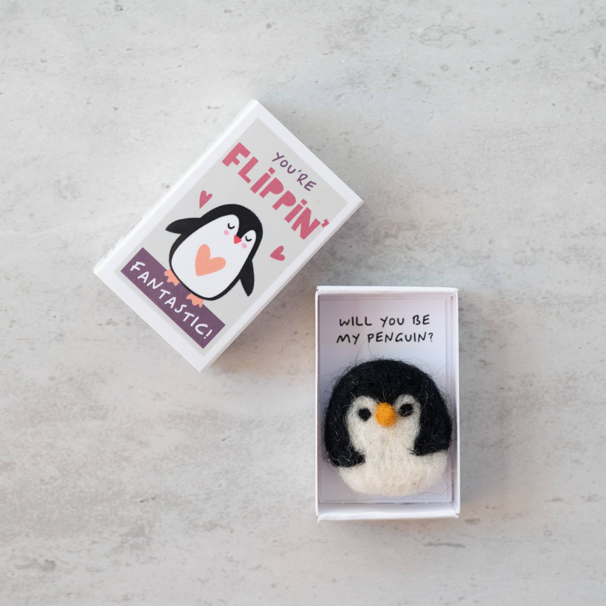 Marvling Bros Ltd - Wholesale Gag Gift/Novelty Gift - You're Flippin' Fantastic Wool Felt Penguin In A Matchbox2