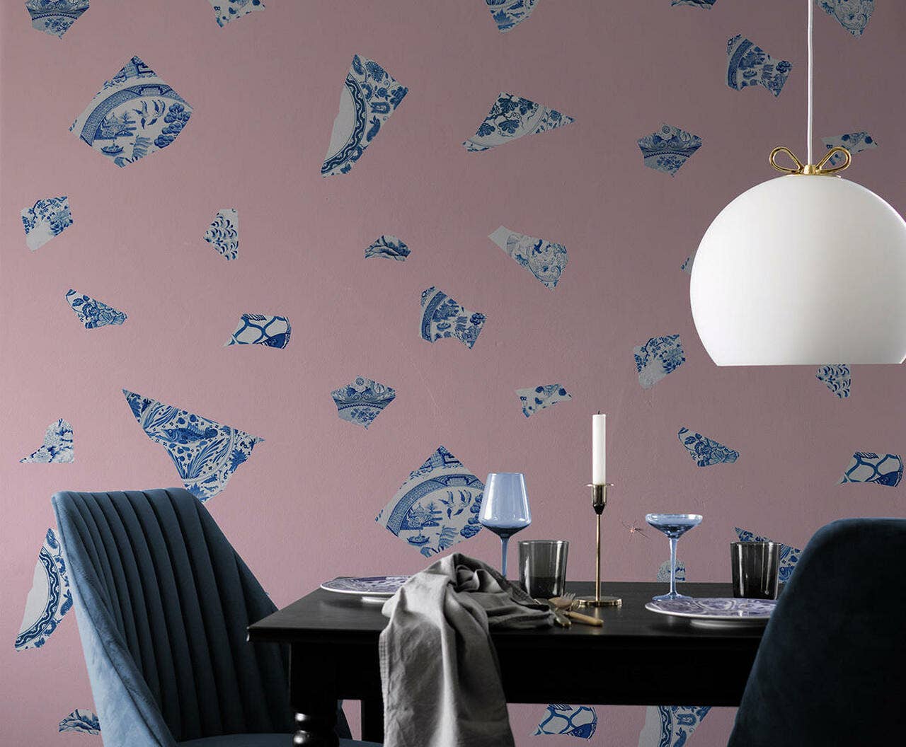 Mineheart - Wholesale Wallpaper - Pink & Blue Plate fragment wallpaper2