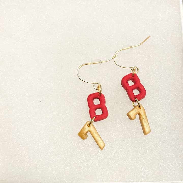Vandy Visuals Shop - Wholesale Dangle Earrings - Kansas City Chiefs Football Game Day Jersey Dangles Earrings3