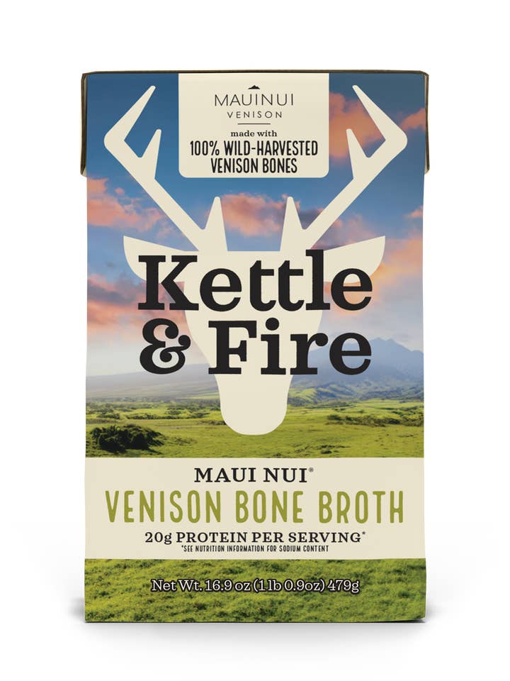 Maui Nui Venison Bone Broth - 16.9 oz for wholesale by Kettle & Fire