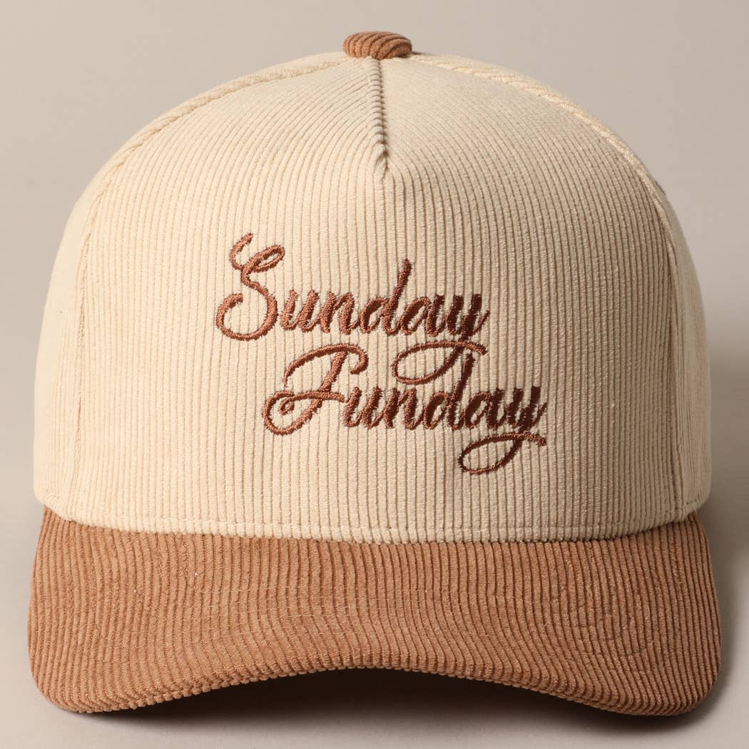 Fashion City - Wholesale Baseball Cap - Unisex - Sunday Funday Corduroy Trucker Baseball Cap22