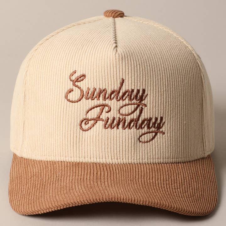 Fashion City - Wholesale Baseball Cap - Unisex - Sunday Funday Corduroy Trucker Baseball Cap22