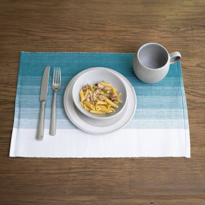 EZ Home Teal Ombre Woven Dining Room Table Placemat for wholesale by Howard's