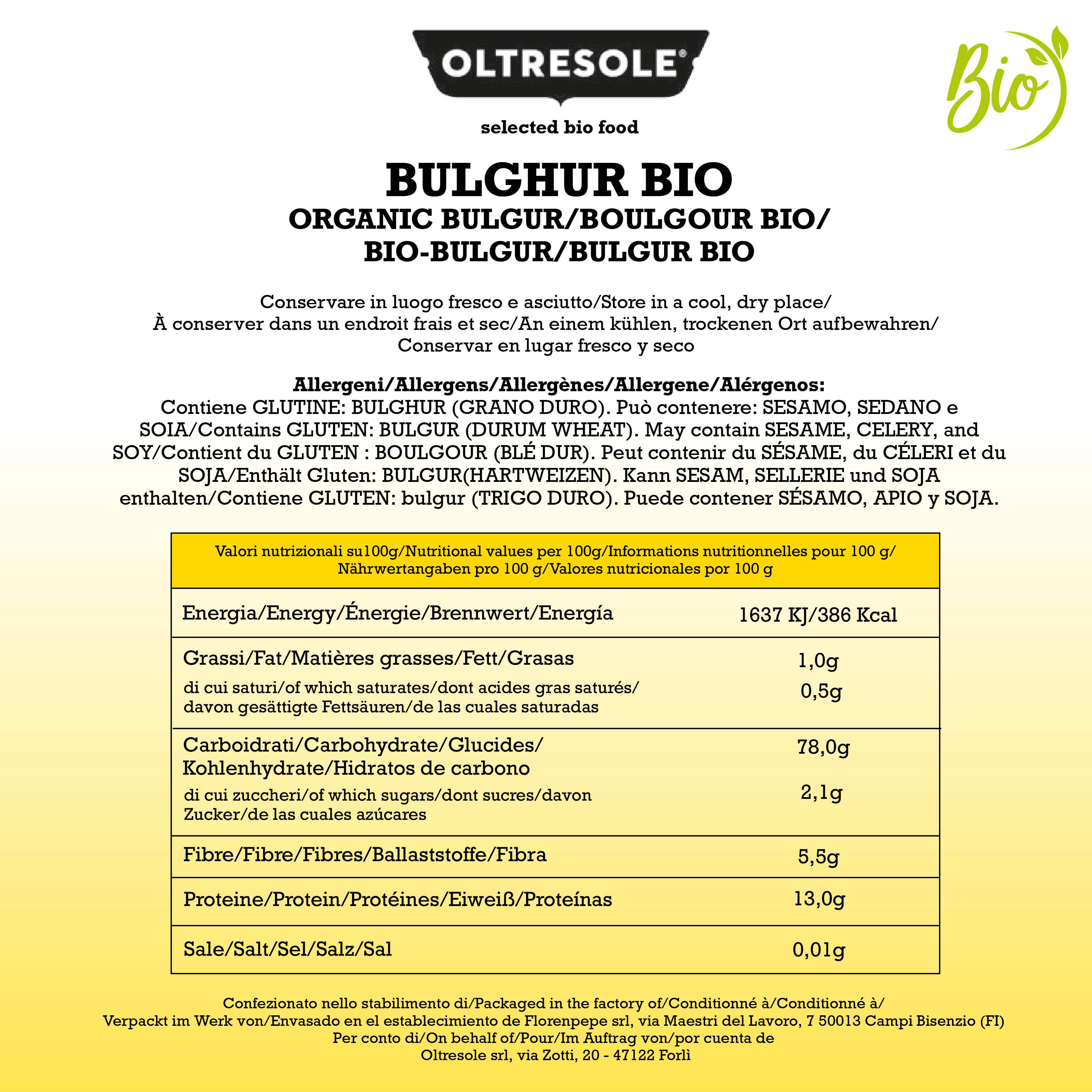 Oltresole - Venta al por mayor Granos integrales - BULGUR ECOLÓGICO 1 Kg6