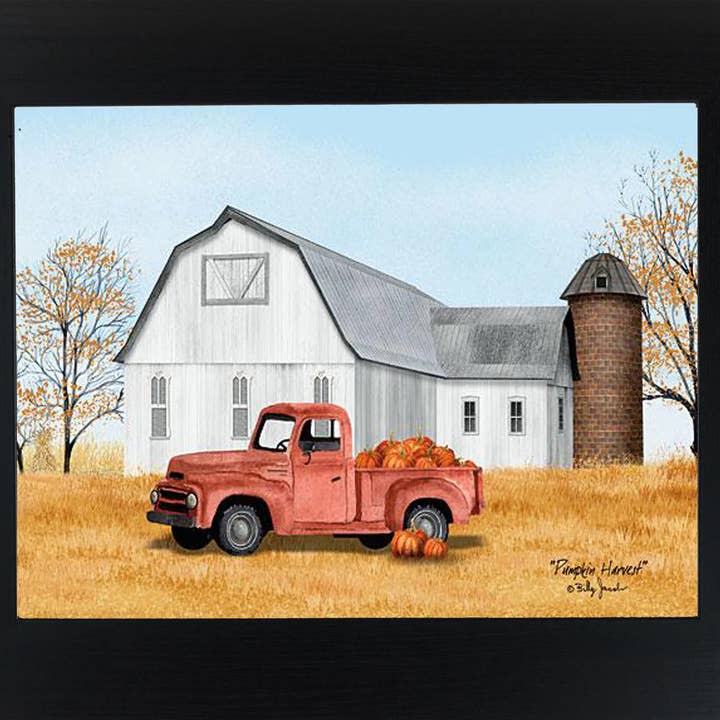 Pumpkin Harvest Fall By Artist Billy Jacobs Art Framed Print for wholesale by Summer Snow Art