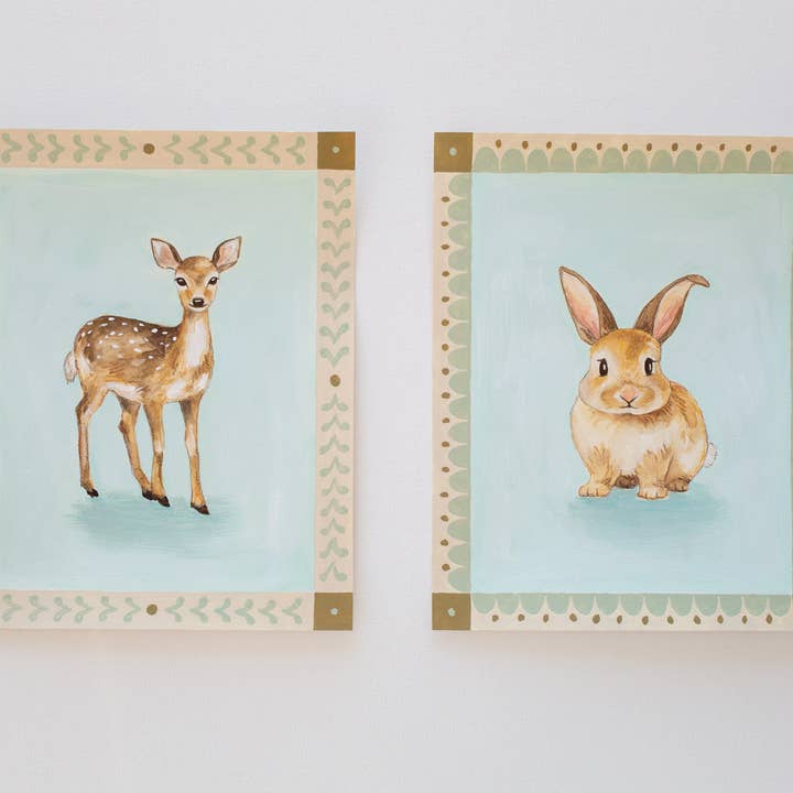 Animals with Border for wholesale by Lucy Reiser Fine Art
