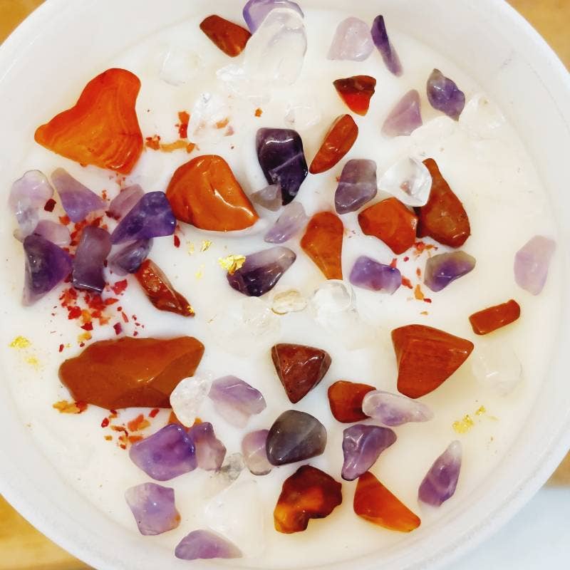 Sarl SdG / Souffle de Gaïa - Wholesale Jar/Filled Candle - Bougie méditation - Lys blanc -bougie bijou parfumée de soin1