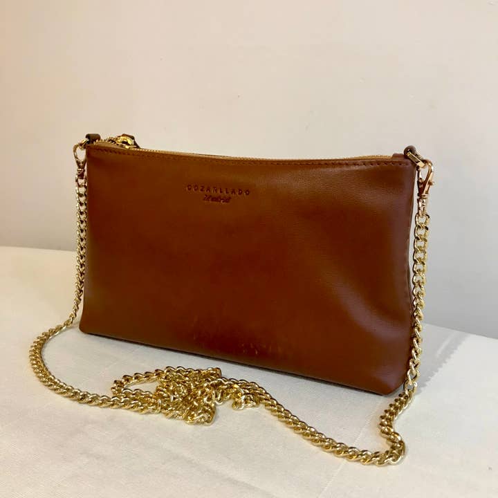Brown and gold pouch for wholesale by COZARLLADO