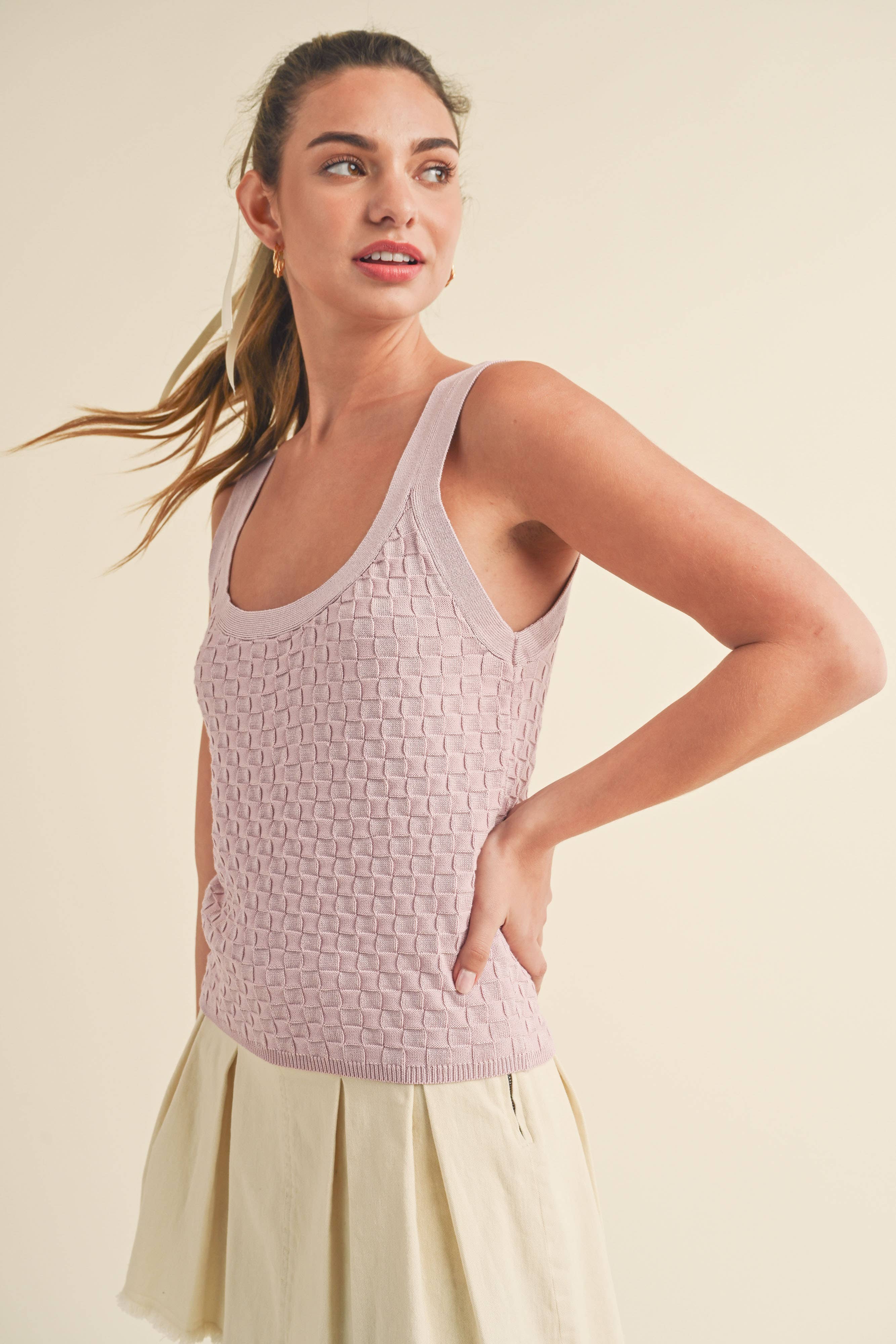 AEMI + CO – wholesale Linne (Tryckt) - Dam – 360BN Gull Knit Tank 12