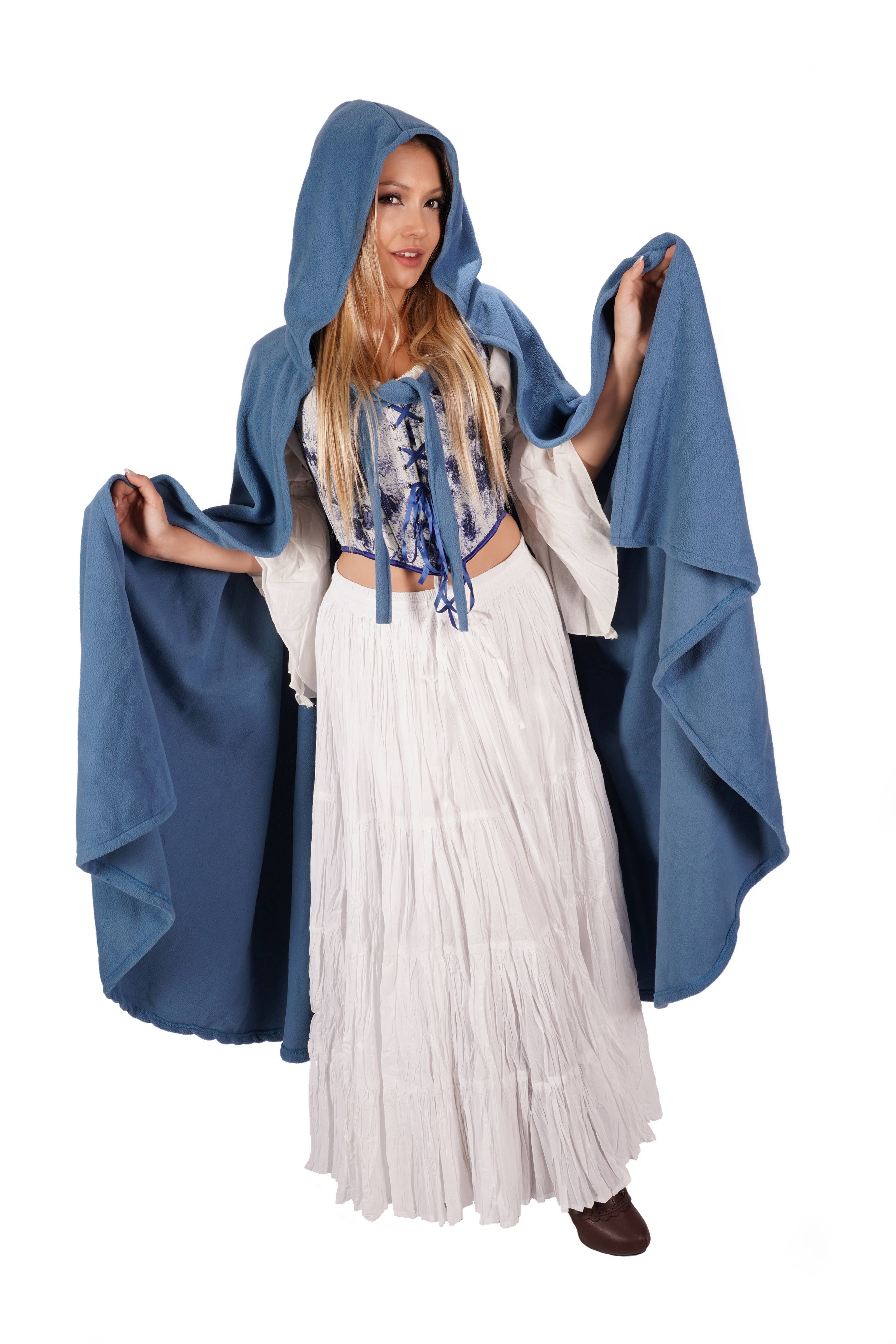 Western Fashion - Wholesale Cape - Women's - 8493 - Cape / Cloak with hood, fleece fabric9