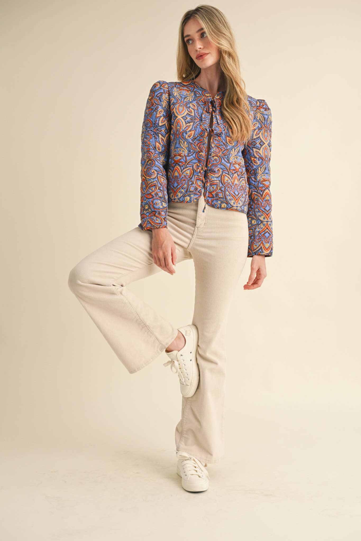 &MERCI - Wholesale Jacket - Women's - EXCLUSIVE PRINT QUILTED PAISLEY PRINT JACKET MJK363416