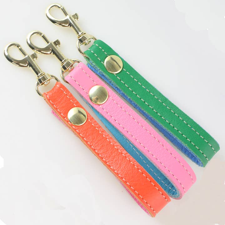 Zina Kao Exclusives - Wholesale Keychain – Women's - Two Tone Soft Leather Keychain: 2 shapes!6