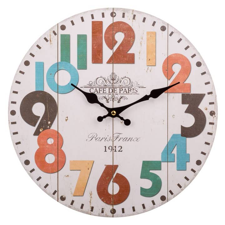 WHITE WALL CLOCK for wholesale by Creaciones Meng