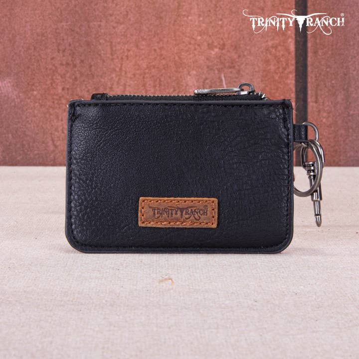 Montana West - Wholesale Crossbody Bag - Women's - TR159 -183 Trinity Ranch Genuine Hair-On Cowhide /Tooled Collection Phone Purse with Coin Pouch