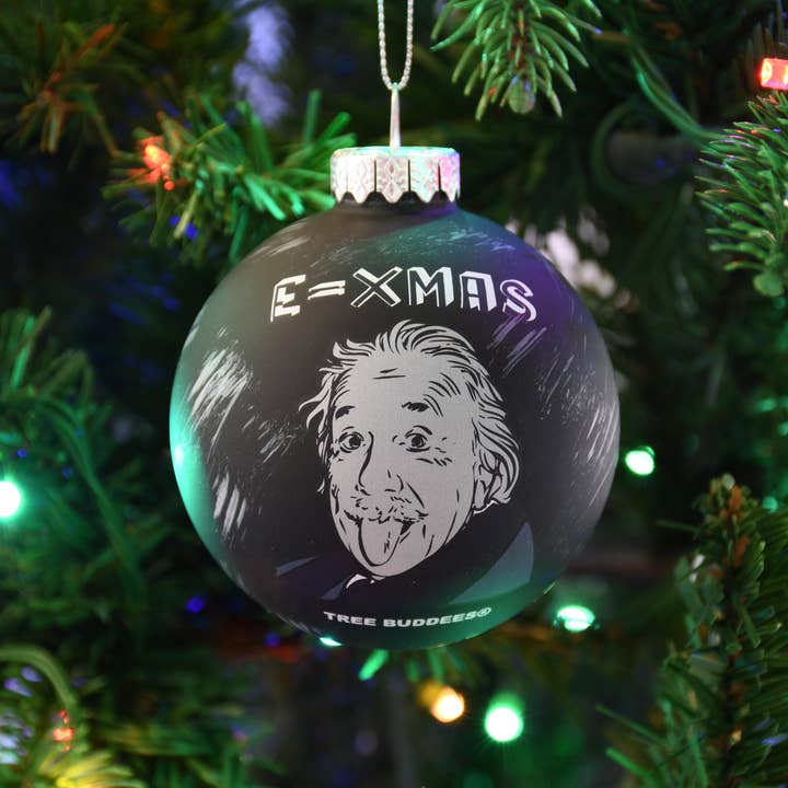 Tree Buddees - Wholesale Ornament - E=Xmas Albert Einstein Glass Christmas Ornament3