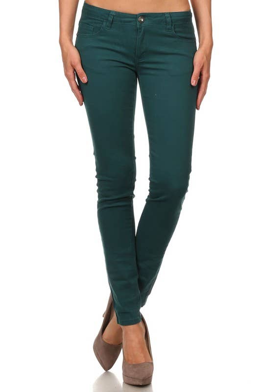 Bagel - Wholesale Jeans - Women's - Solid Mid Rise Skinny jeans Pants14