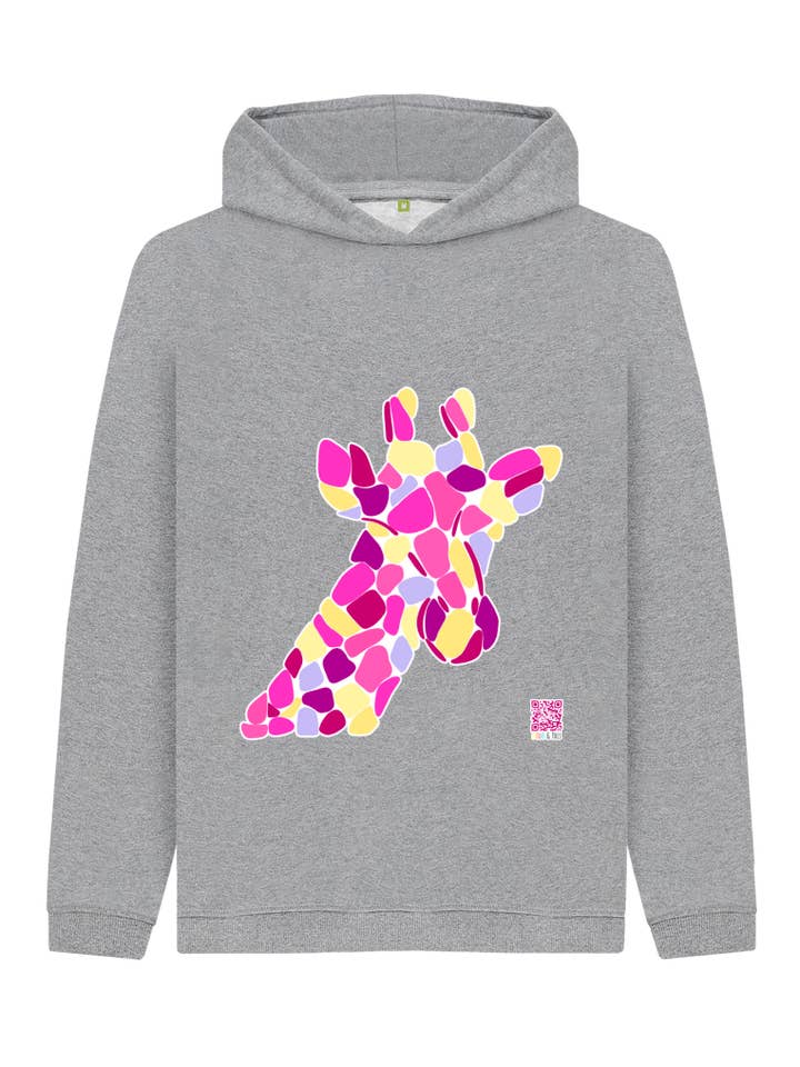 Roze giraffe hoodie voor kinderen voor wholesale door Dodo & Pals