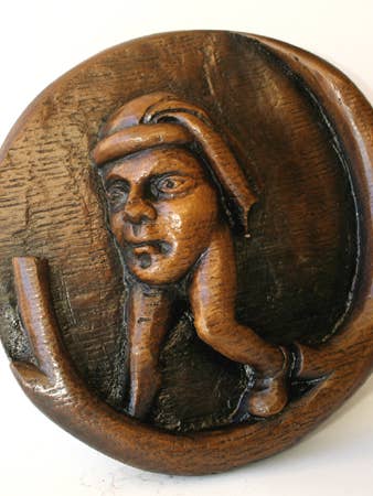 Medieval Mythical Blemmyae - Reproduction Cathedral Carving for wholesale by Oakapple Designs Ltd