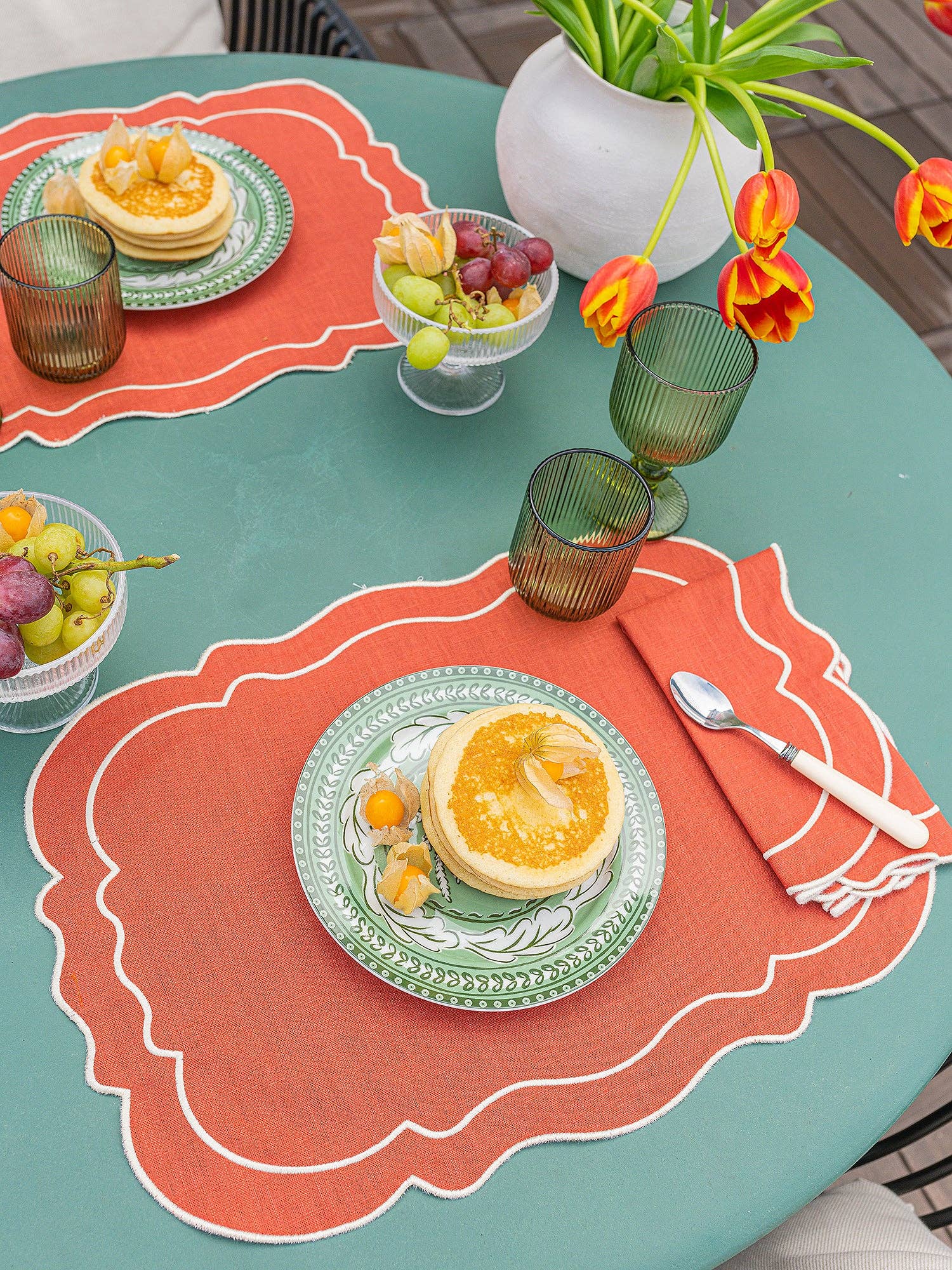 Mariaida Home - Wholesale Placemat - Single Nail, Terracotta with Raw1