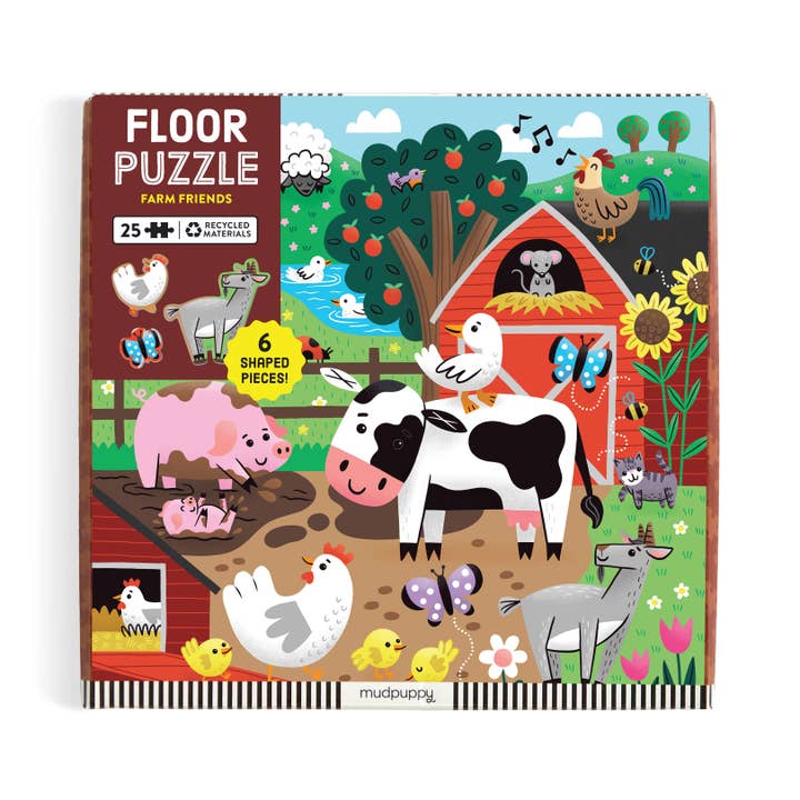 Chronicle Books - Wholesale Puzzle - Kids - Farm Friends 25 Piece Floor Puzzle with Shaped Pieces3