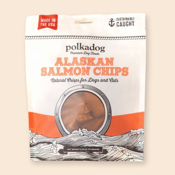 Salmon Chips - 2.75oz - Dog Treats for wholesale by Polkadog