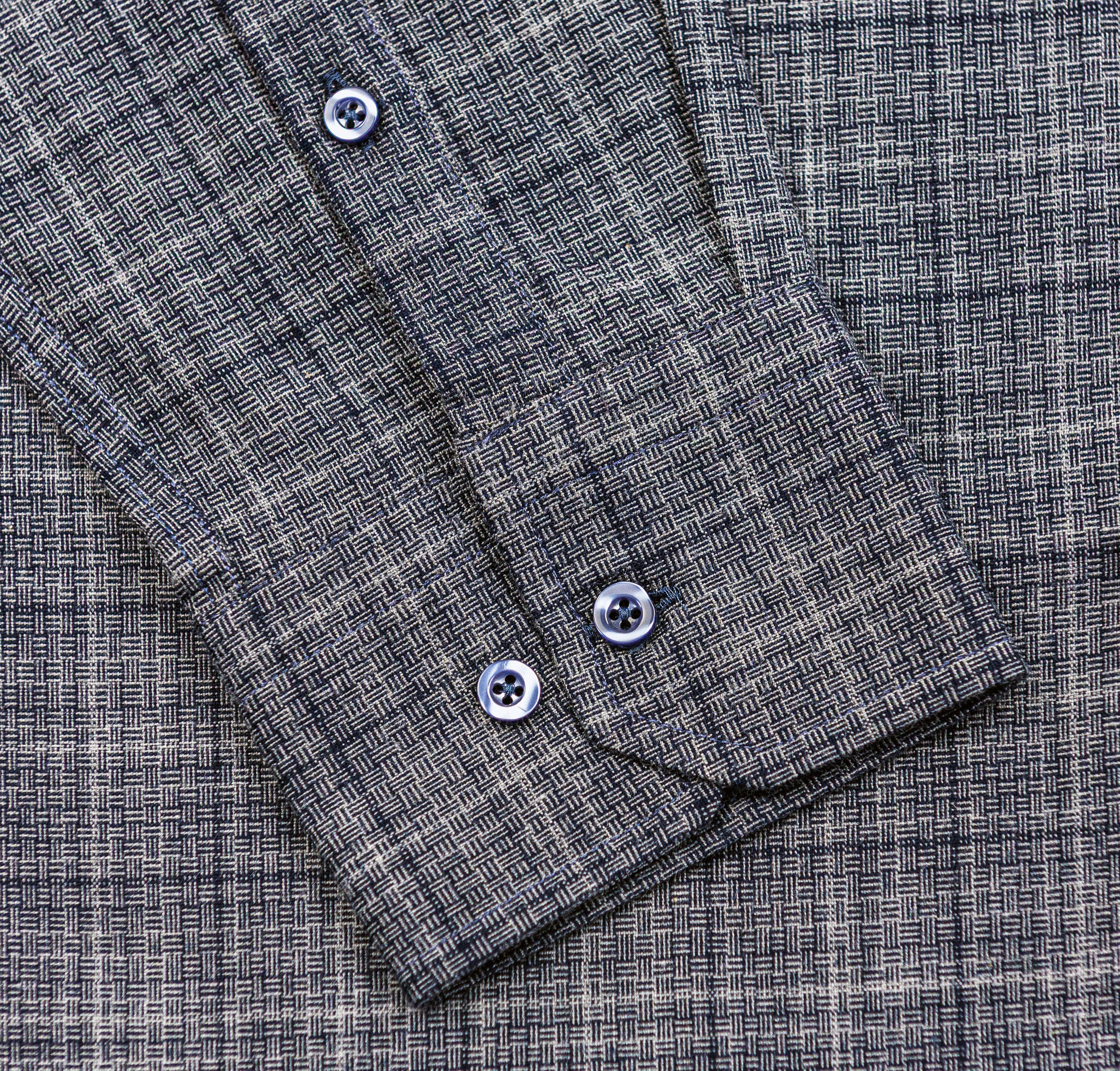 Wear Sierra - Wholesale Button Down Shirt - Men's - Men's Turkish Long Sleeve Button Down Shirt in Dark Gray5