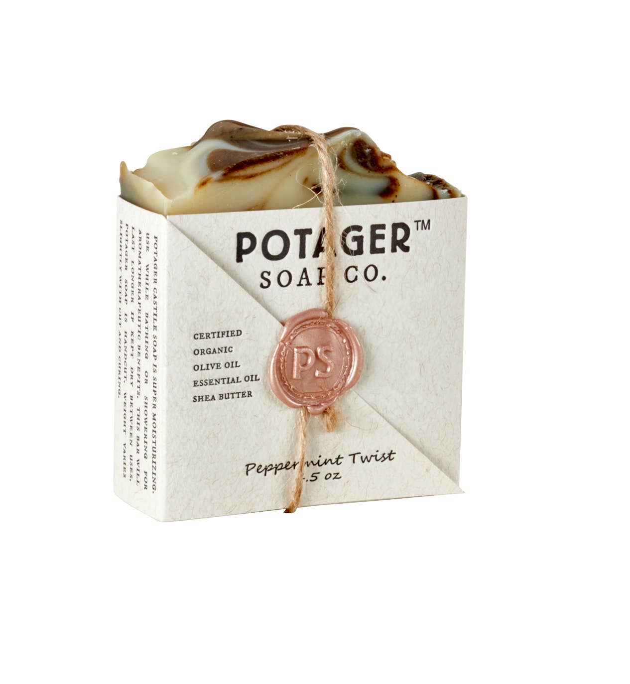Potager Soap Company – wholesale Bar Soap – Peppermint Twist | Wrapped – Spa-Fresh & Giftable4