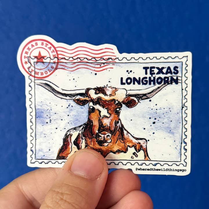 Texas Longhorn Sticker for wholesale by Where’d The Wild Things Go