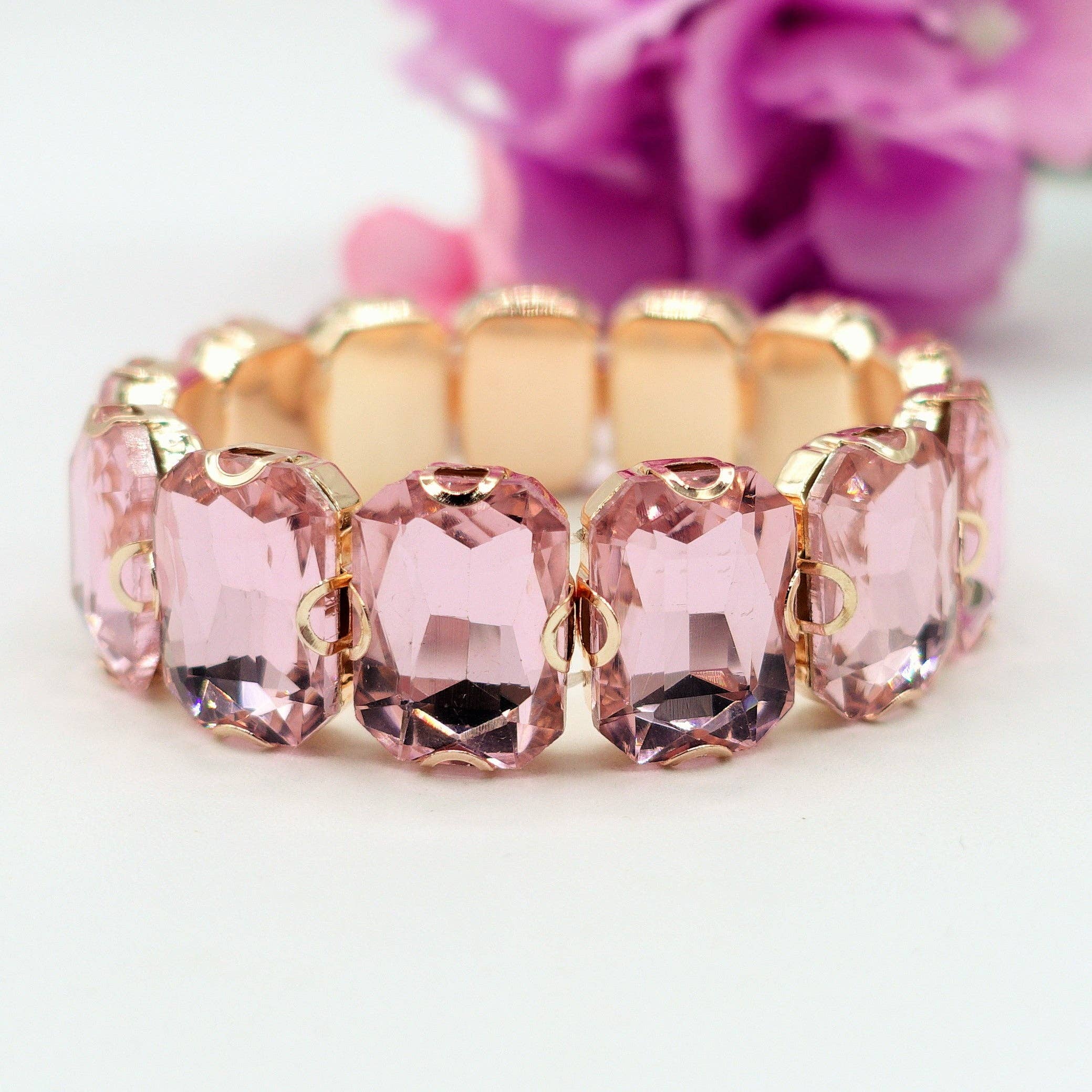 Daemon srls - Wholesale Bangle Bracelet - MARGOT - Bracciale Elasticizzato con pietre sfaccettate - LUCE COLLECTION26