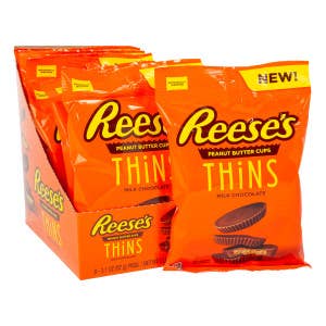 L&F Universal Goods - Wholesale Chocolate Covered Sweets - Reese's Peanut Butter Cups Thins 8/3.1OZ0