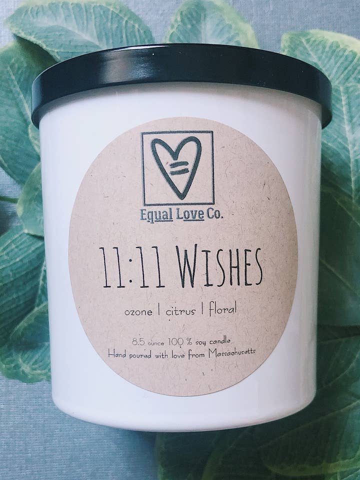 11:11 Wishes 8.5 oz Jar Candle for wholesale by Equal Love Co.