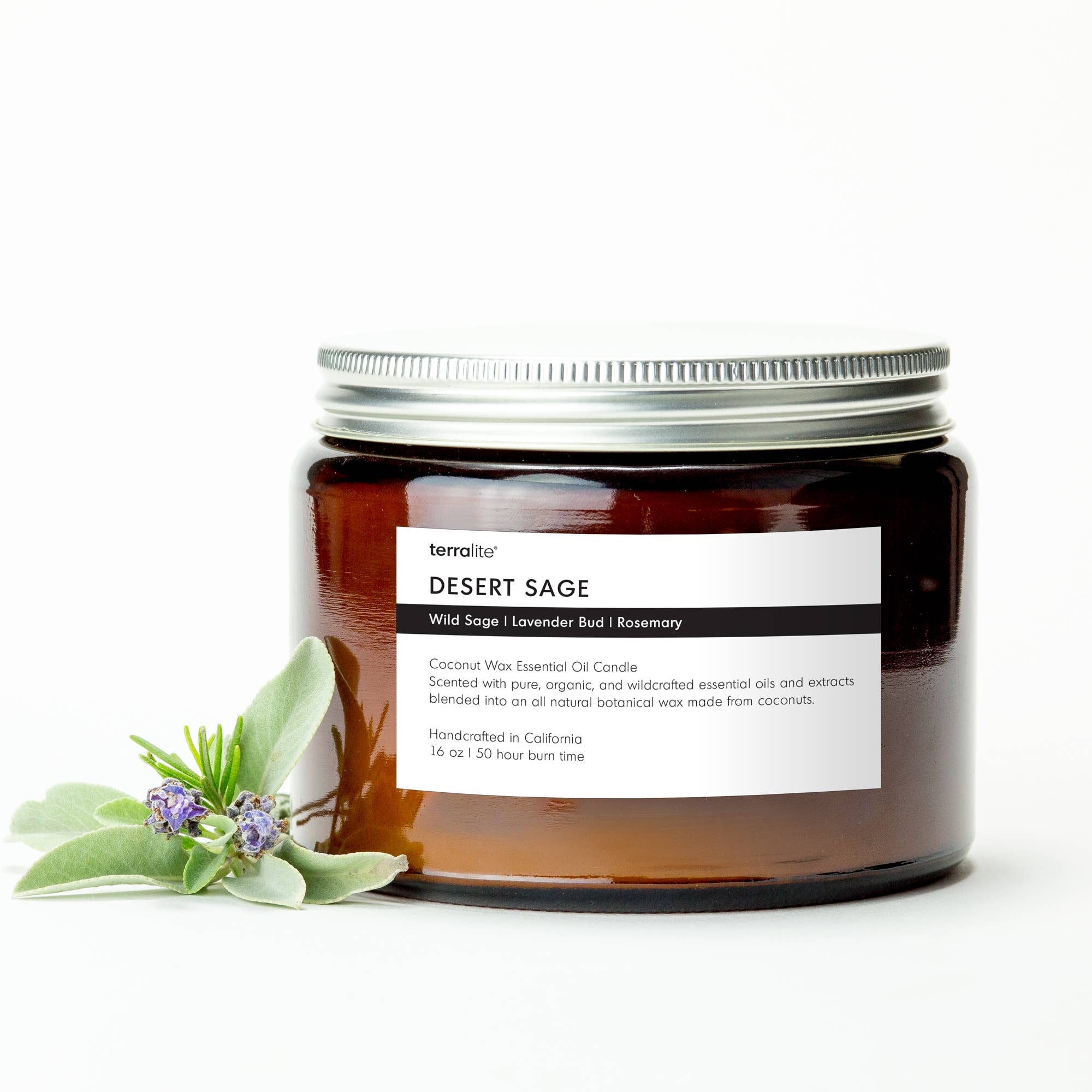 Terralite - Wholesale Jar/Filled Candle - DESERT SAGE - essential oil candle1